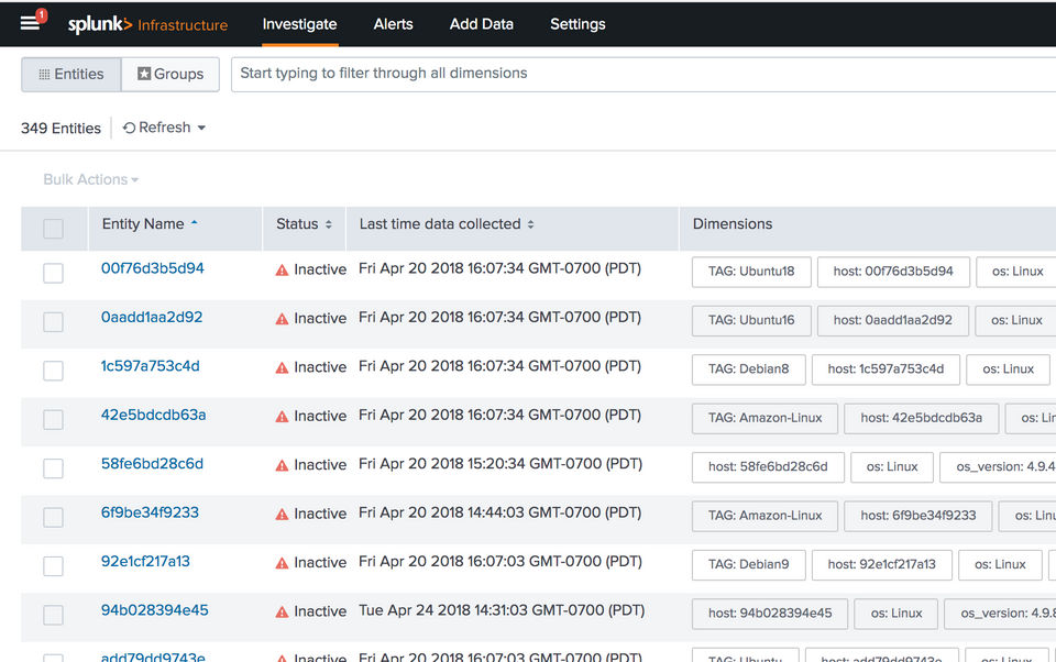 Splunk App for Infrastructure Screenshot 4