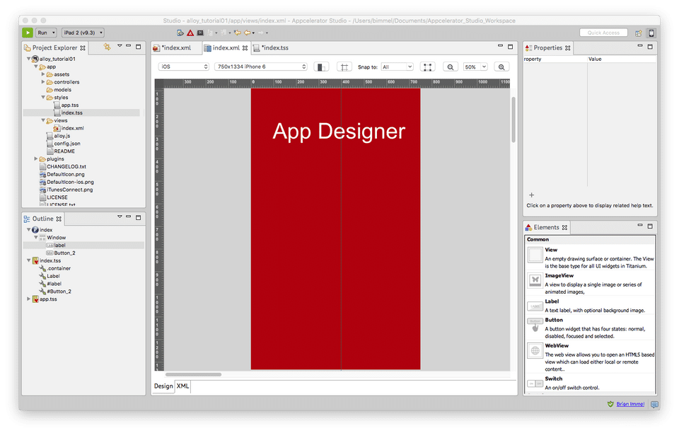 Appcelerator Screenshot 1
