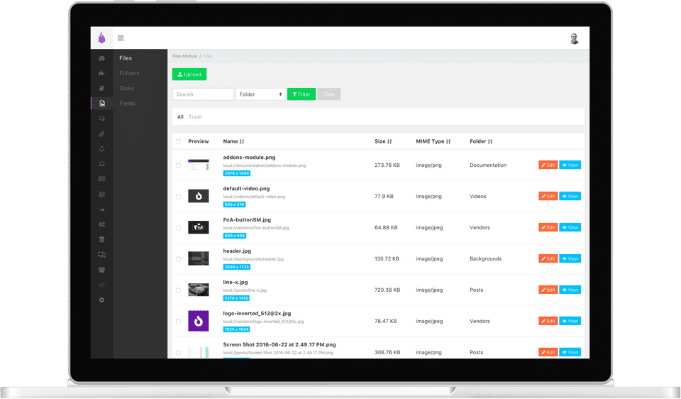 PyroCMS Screenshot 1