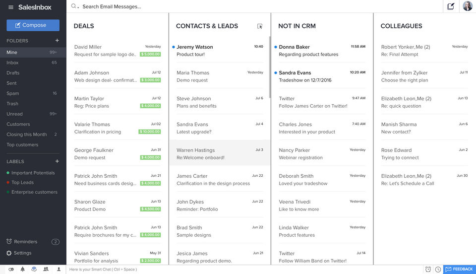 Zoho SalesInbox Screenshot 2