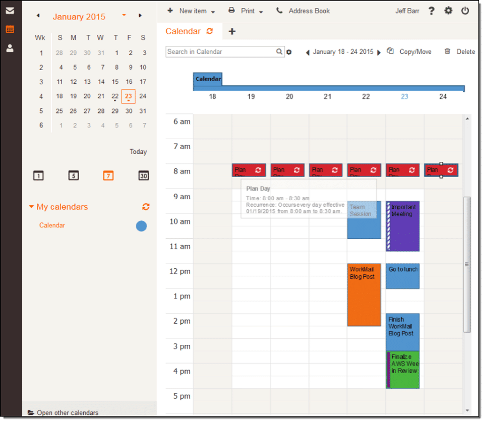 Amazon WorkMail Screenshot 2