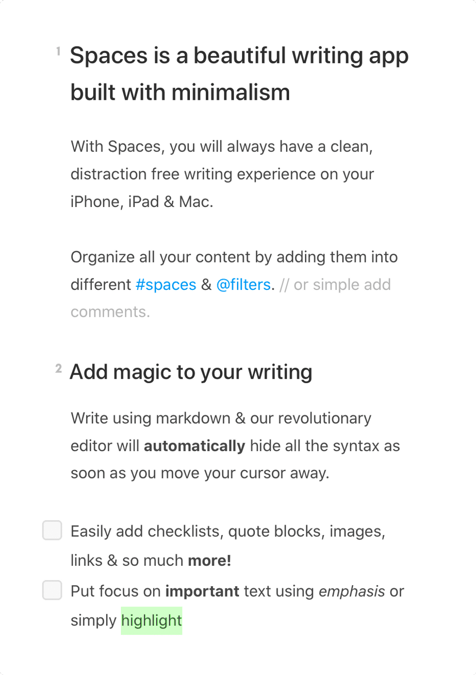 Spaces Screenshot 3