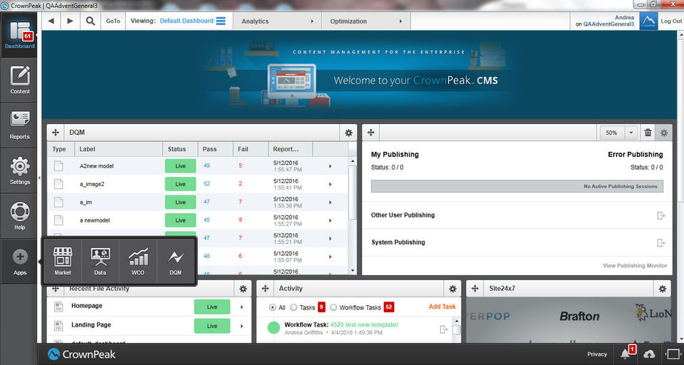 Crownpeak DQM Screenshot 1