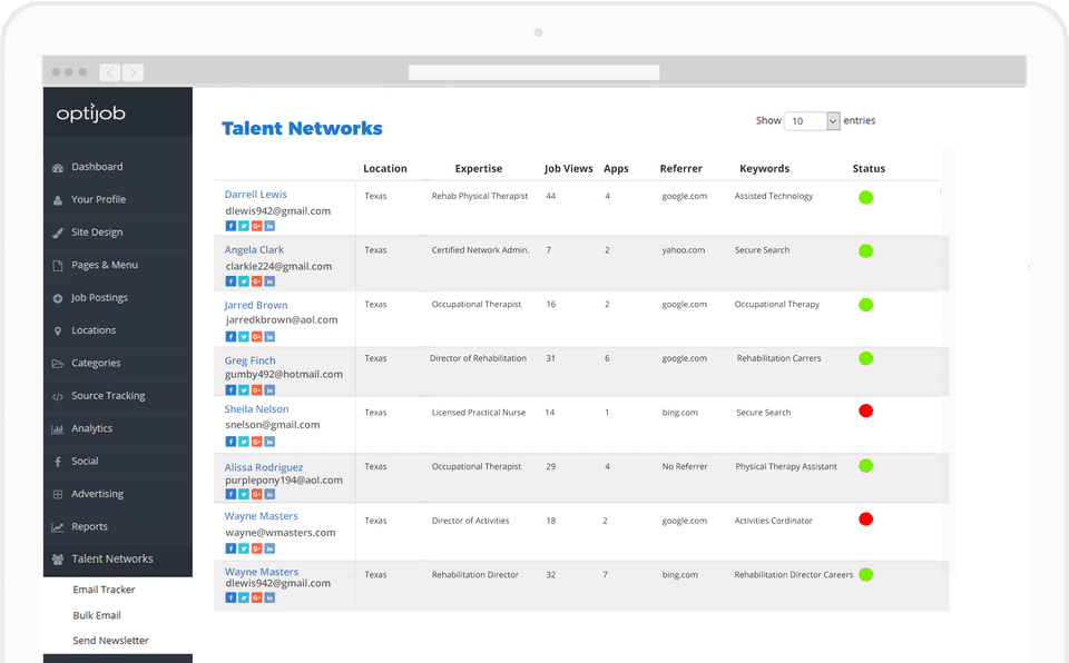 OptiJob Screenshot 1