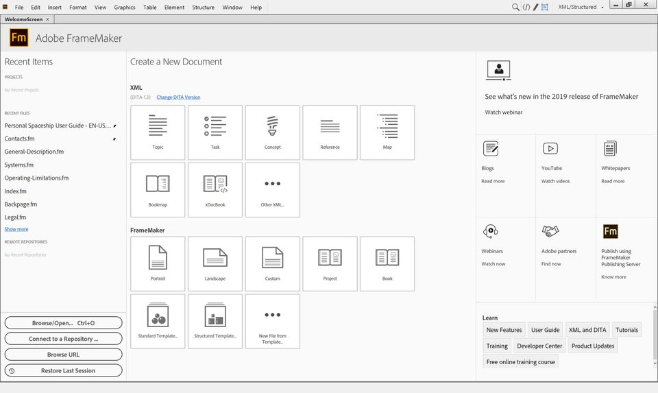 Adobe FrameMaker Screenshot 1