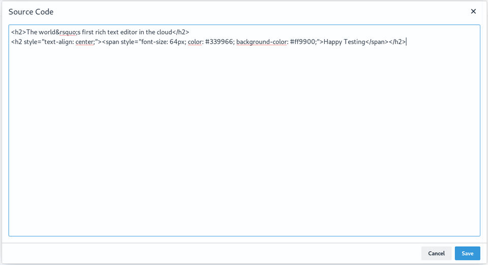TinyMCE Screenshot 2