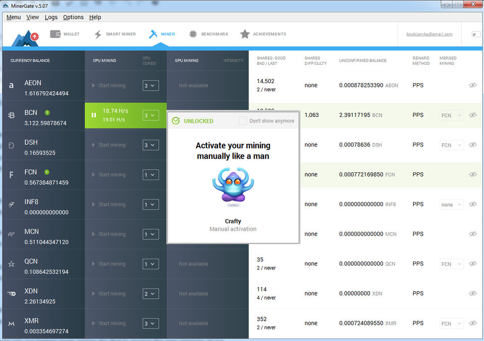 MinerGate Screenshot 2