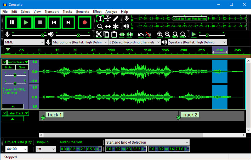 Audacity Screenshot 1