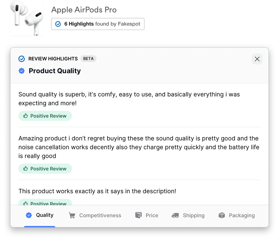 Fakespot Screenshot 1