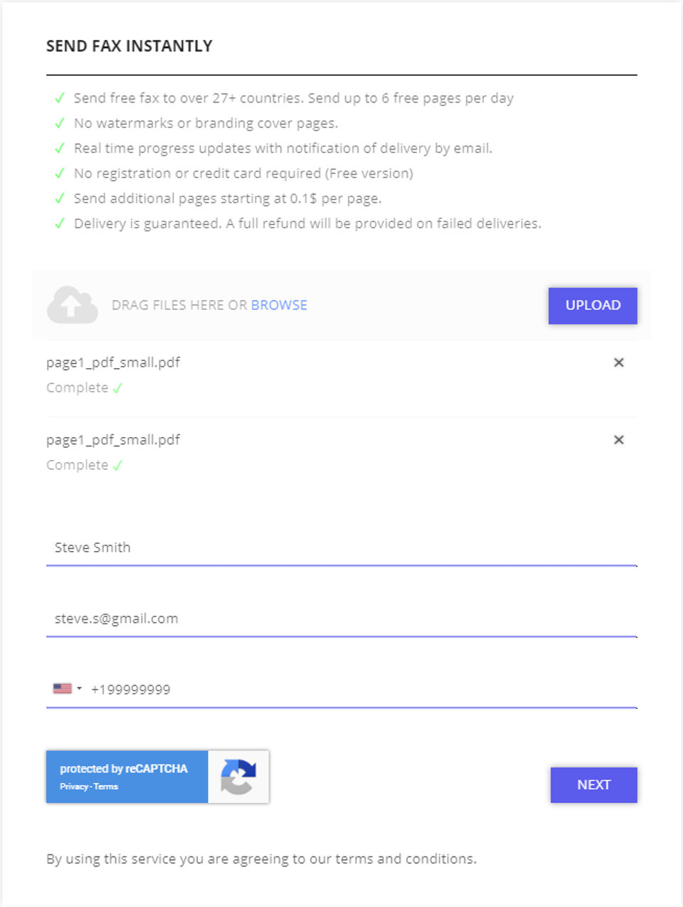 FaxDroid Screenshot 1