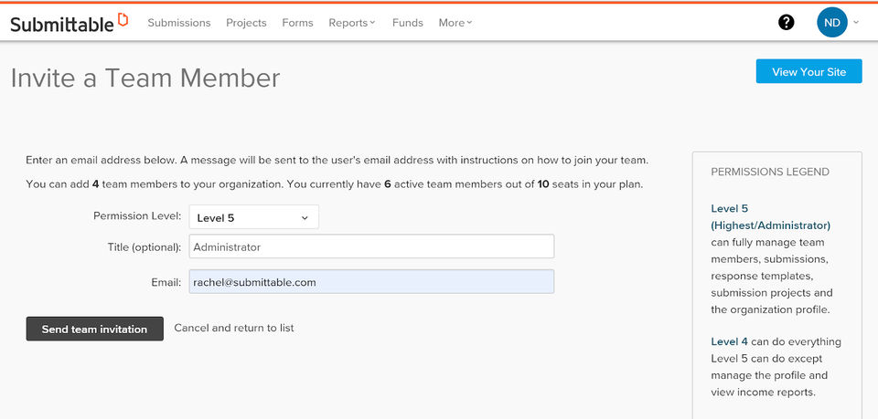 Submittable Screenshot 2