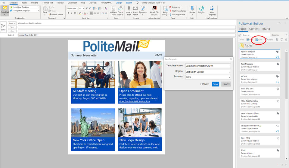 PoliteMail Screenshot 1
