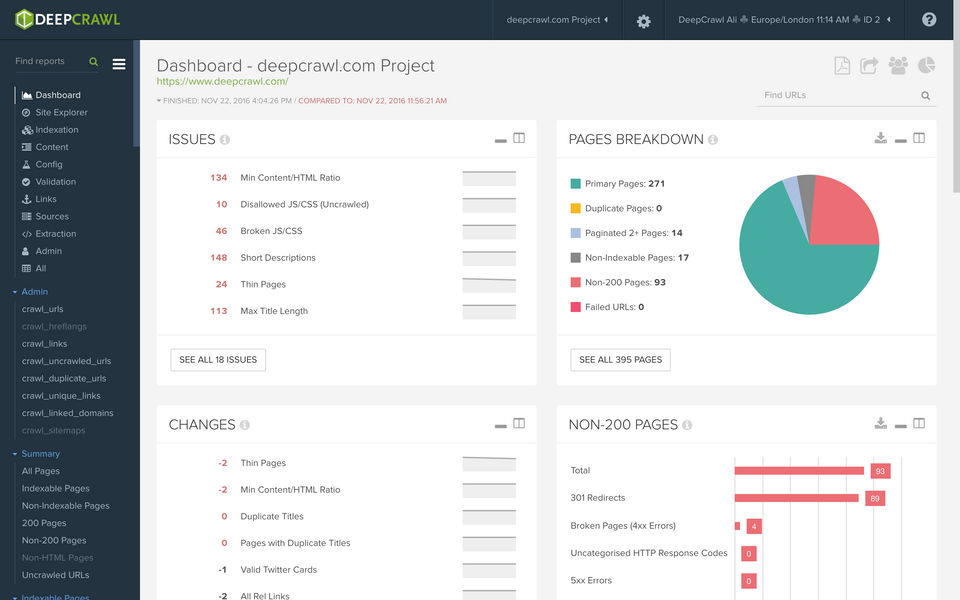 DeepCrawl Screenshot 1