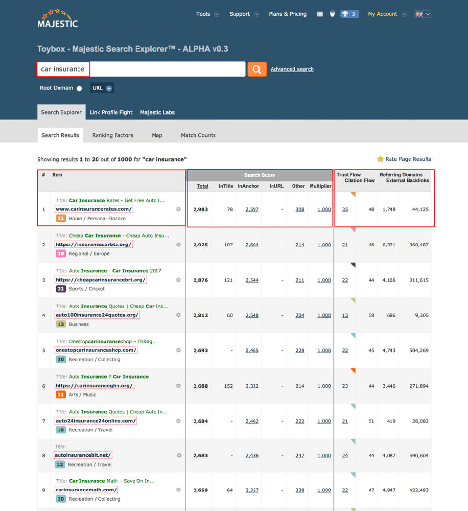 Majestic SEO Screenshot 1