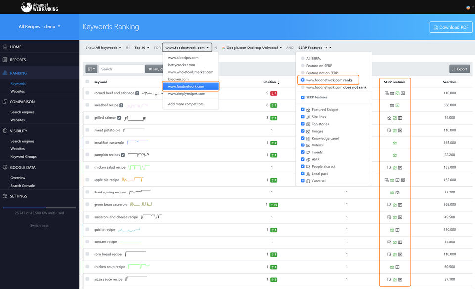 Advanced Web Ranking Screenshot 2