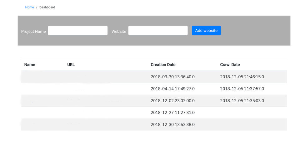 Website Crawler Screenshot 1