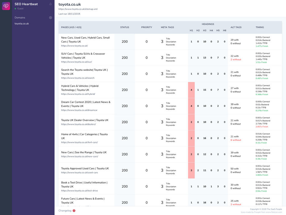 SEO Heartbeat Screenshot 1