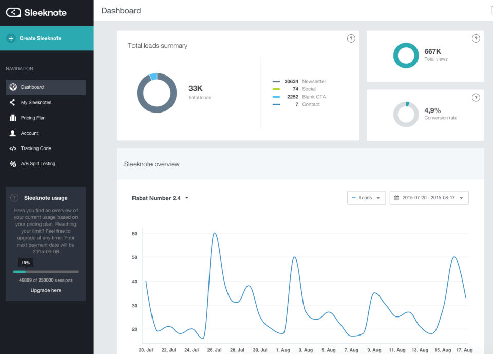 Sleeknote Screenshot 3