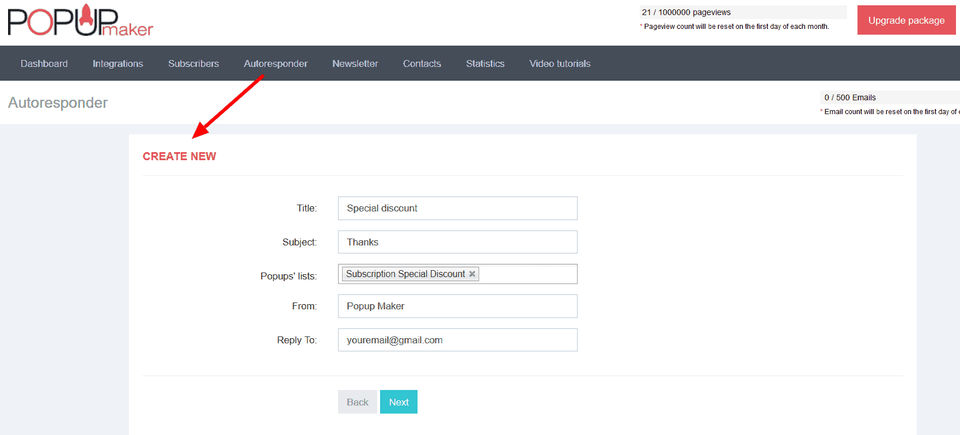 Popup Maker Screenshot 2