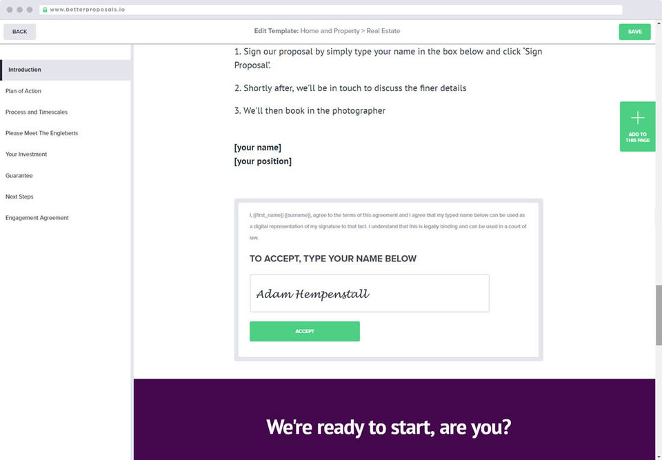 Better Proposals Screenshot 1