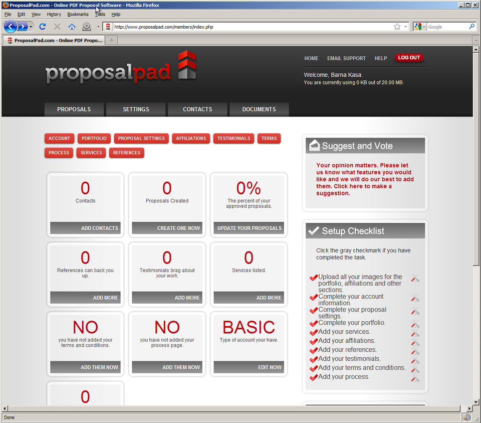 ProposalPad Screenshot 1