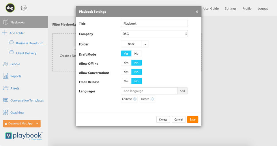 vPlaybook Screenshot 1