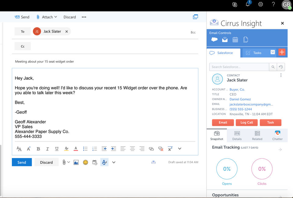 Cirrus Insight Screenshot 1