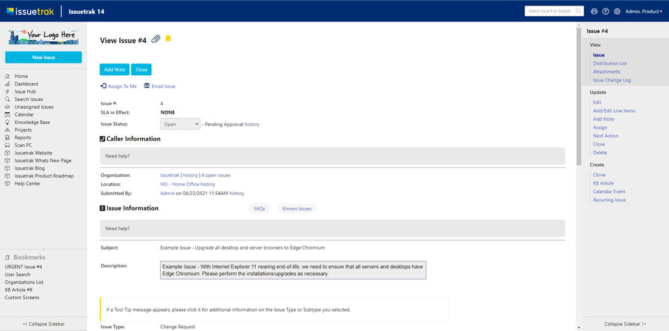 Issuetrak Screenshot 2