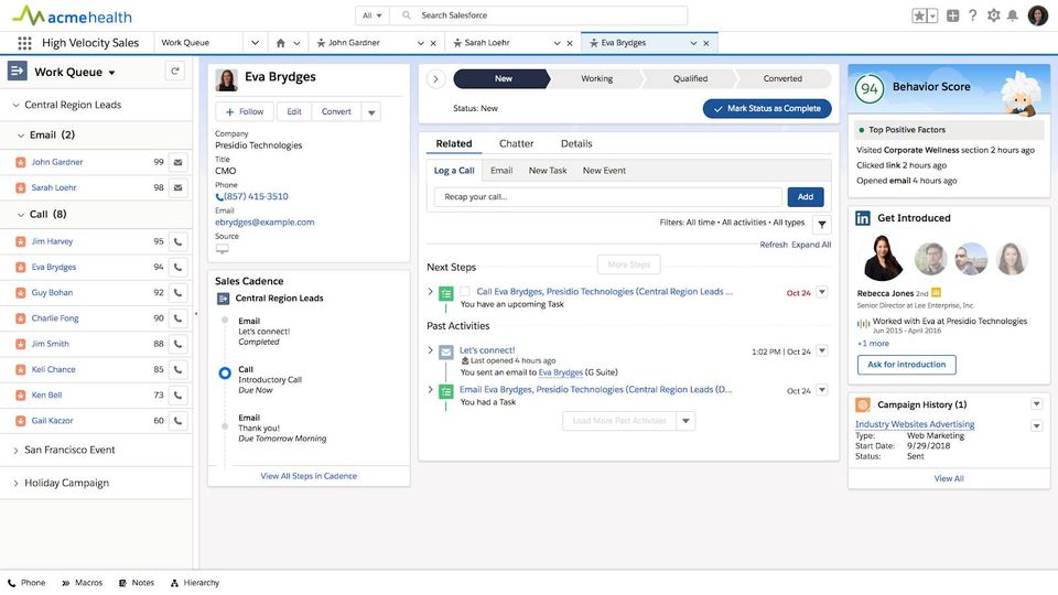 Salesforce High Velocity Sales Screenshot 2