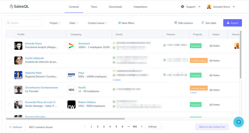 SalesQL Screenshot 2