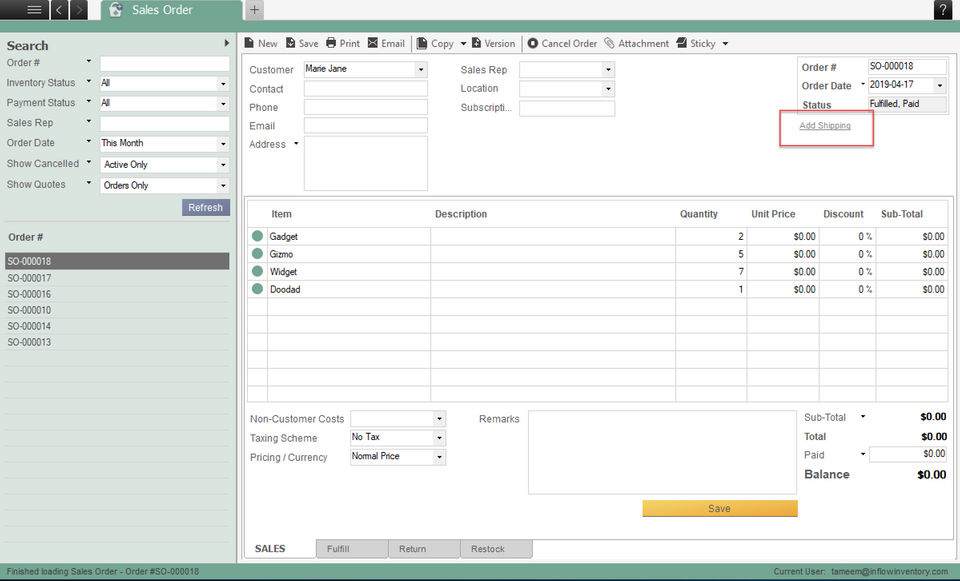 inFlow Inventory Screenshot 4