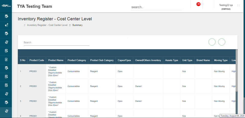 TYASuite Inventory Management Software Screenshot 4