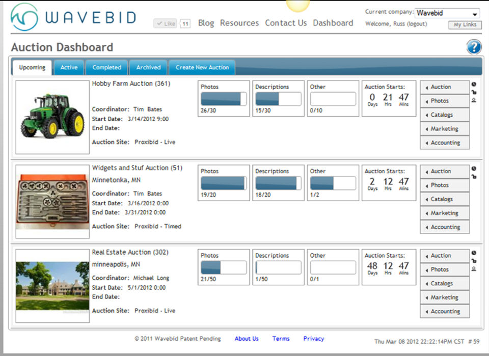 Wavebid Screenshot 2