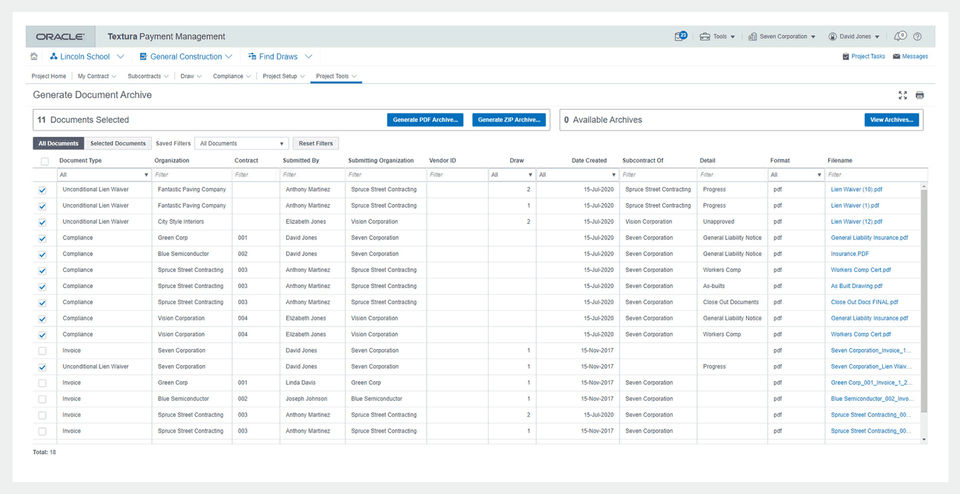 Oracle Textura Payment Management Screenshot 4