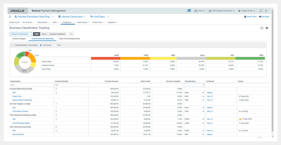 Oracle Textura Payment Management Screenshot 5