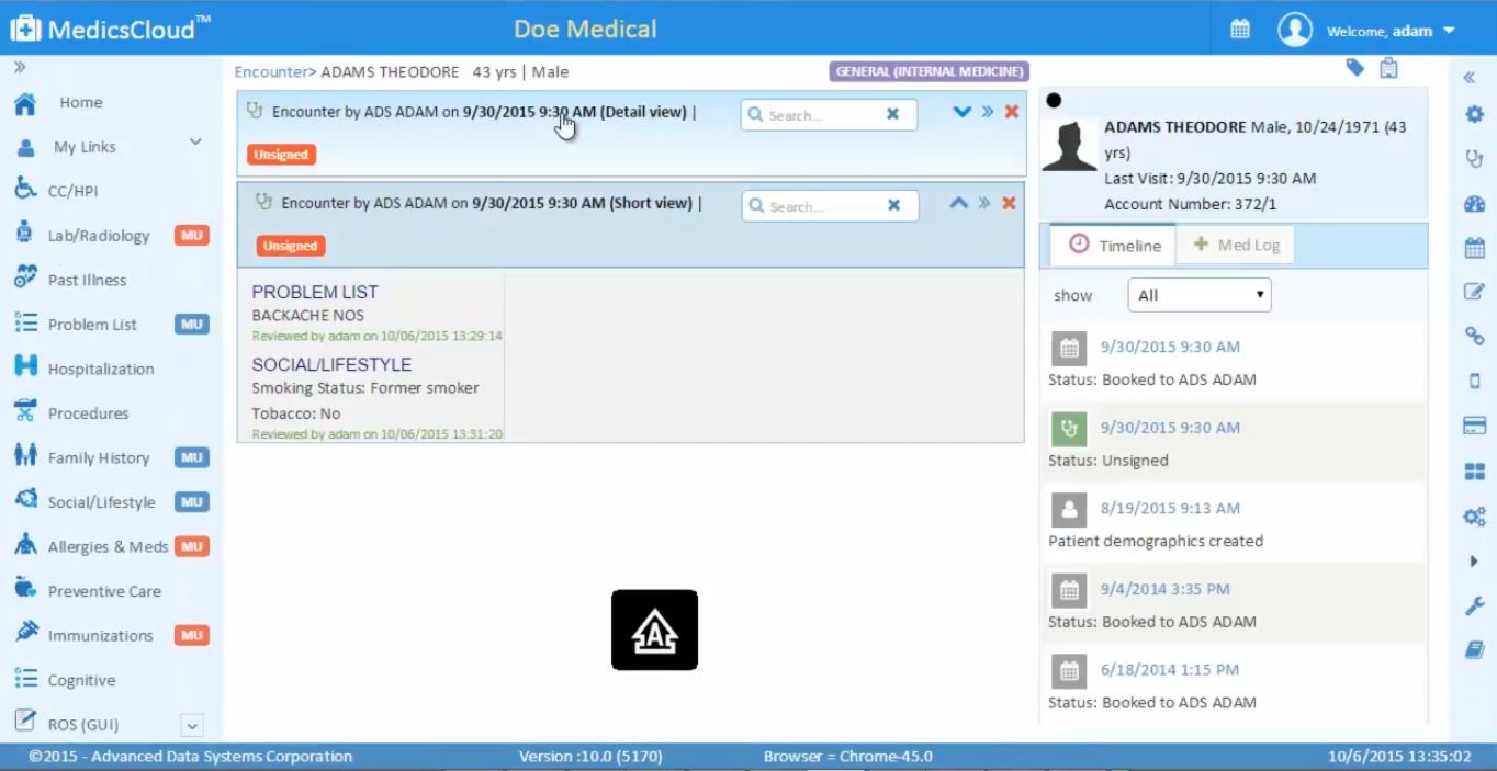 MedicsCloud EHR Screenshot 3