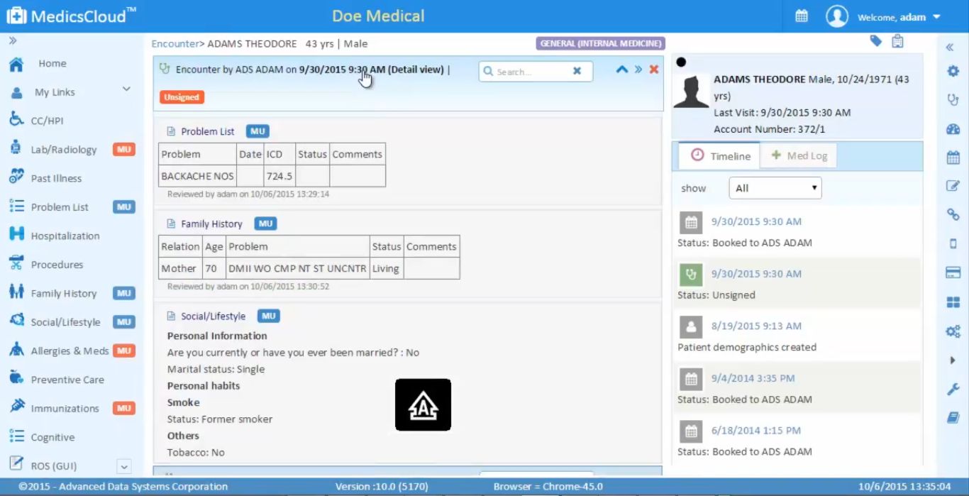 MedicsCloud EHR Screenshot 4