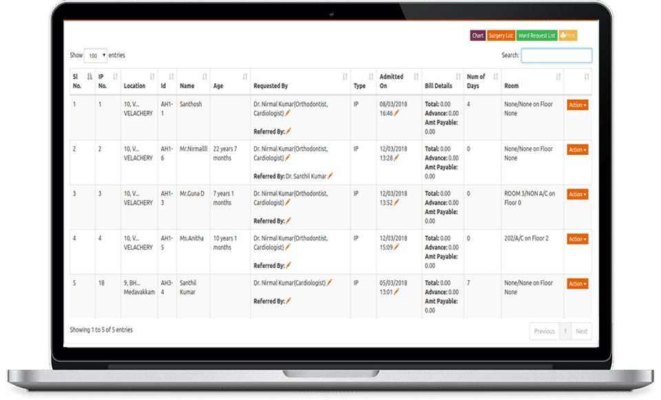 MocDoc HMS Screenshot 2