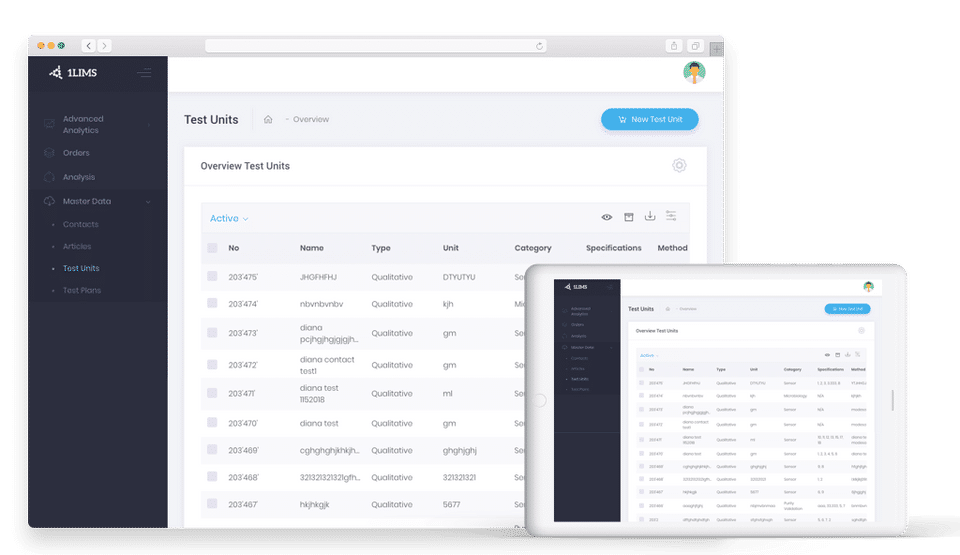 1LIMS Screenshot 3