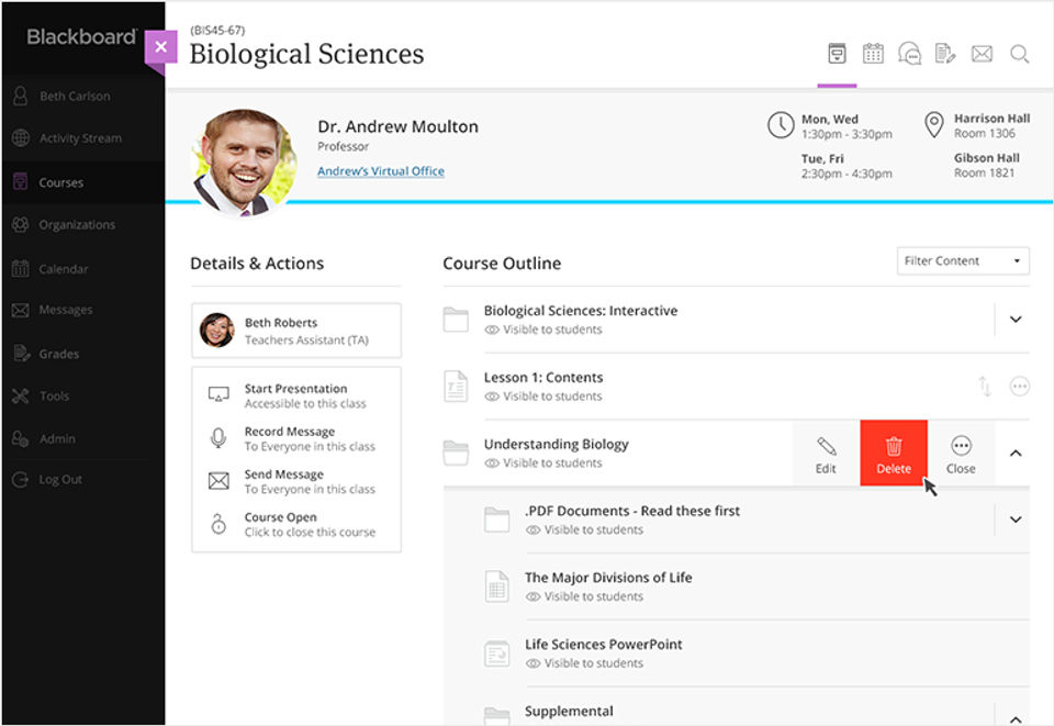Blackboard Learn Screenshot 2