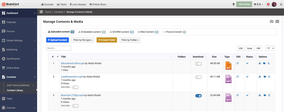 BrainCert Enterprise LMS Screenshot 4