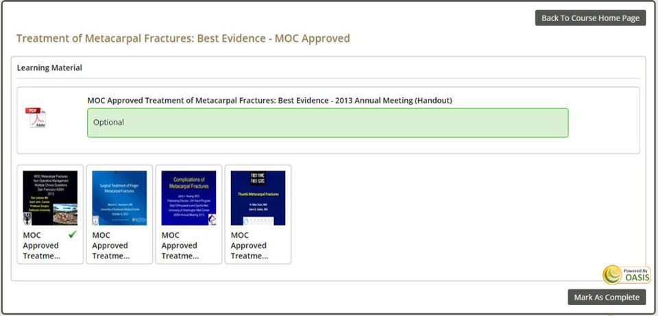 Oasis LMS Screenshot 1