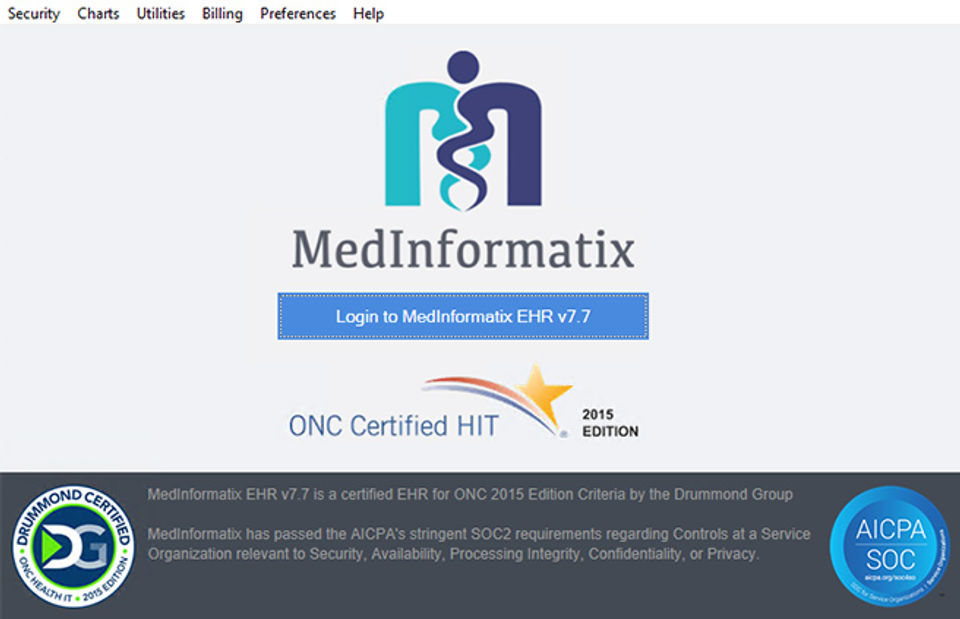 MedInformatix EHR Screenshot 1