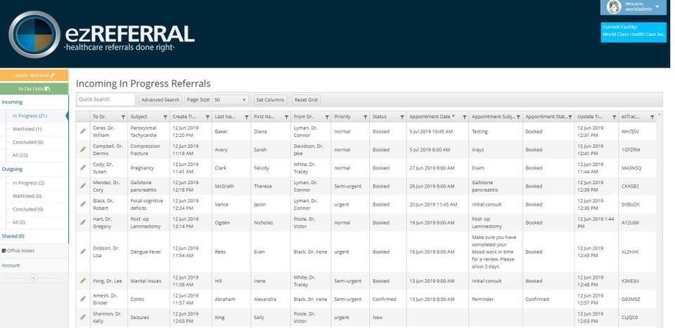 ezReferral Screenshot 2