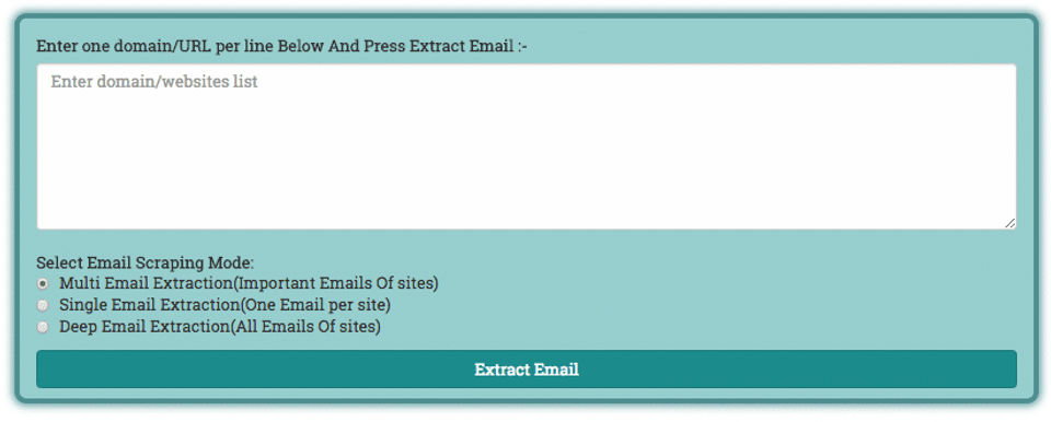 Web Email Extractor Screenshot 1