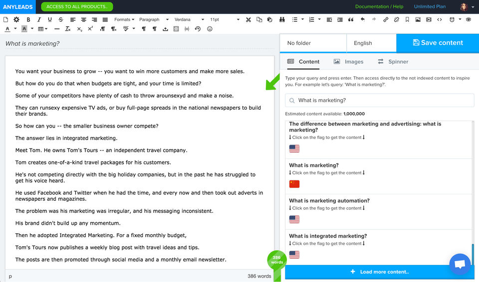 Anyleads Screenshot 2