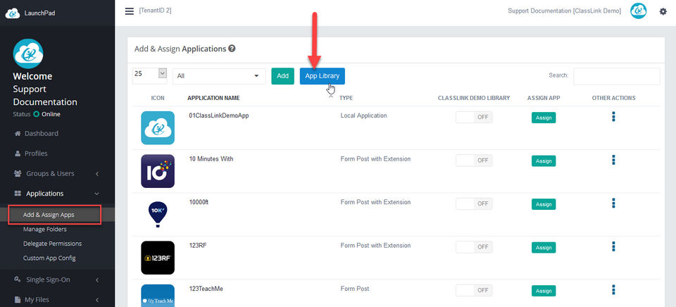 ClassLink Screenshot 1
