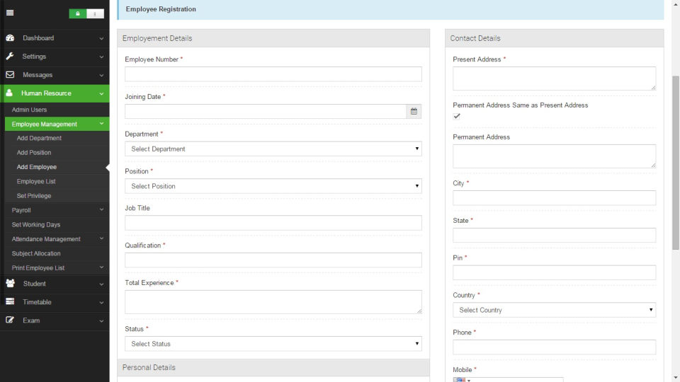 Web School ERP Screenshot 5