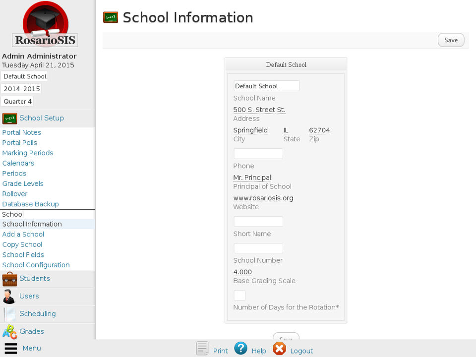 RosarioSIS Screenshot 2