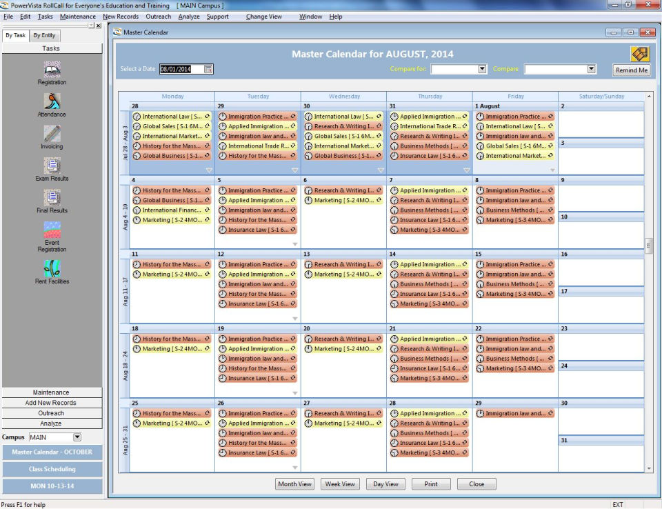 PowerVista RollCall Screenshot 2